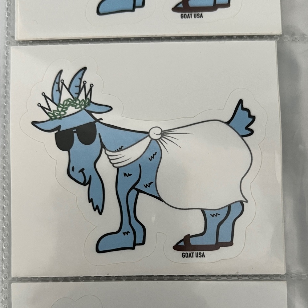 GOAT USA Blue Goat Sticker - Fun Party Favor